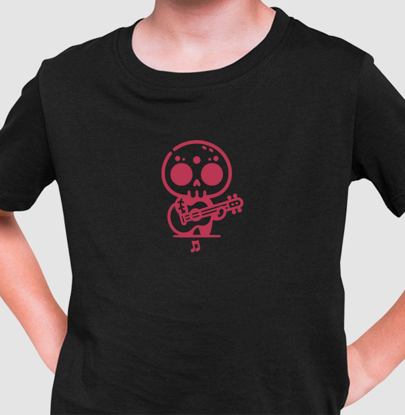 Caveira Mariachi: Camiseta Infantil - Estilo e Música para Seu Look