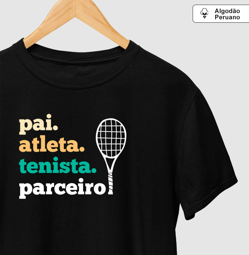 Pai, atleta, tenista, parceiro - Algodão Premium