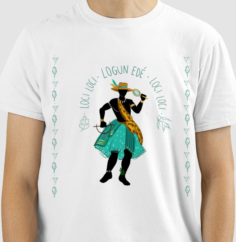 Camiseta  Logun Edé Loci Loci 100% Algodão