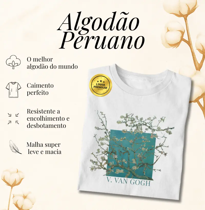 Algodão Peruano - Amendoeira em Flor