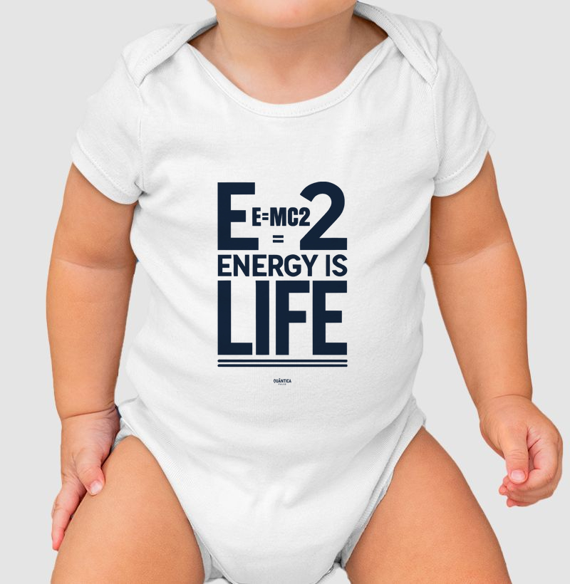 Body Infantil Física Quântica - E=mc² - Energy is Life
