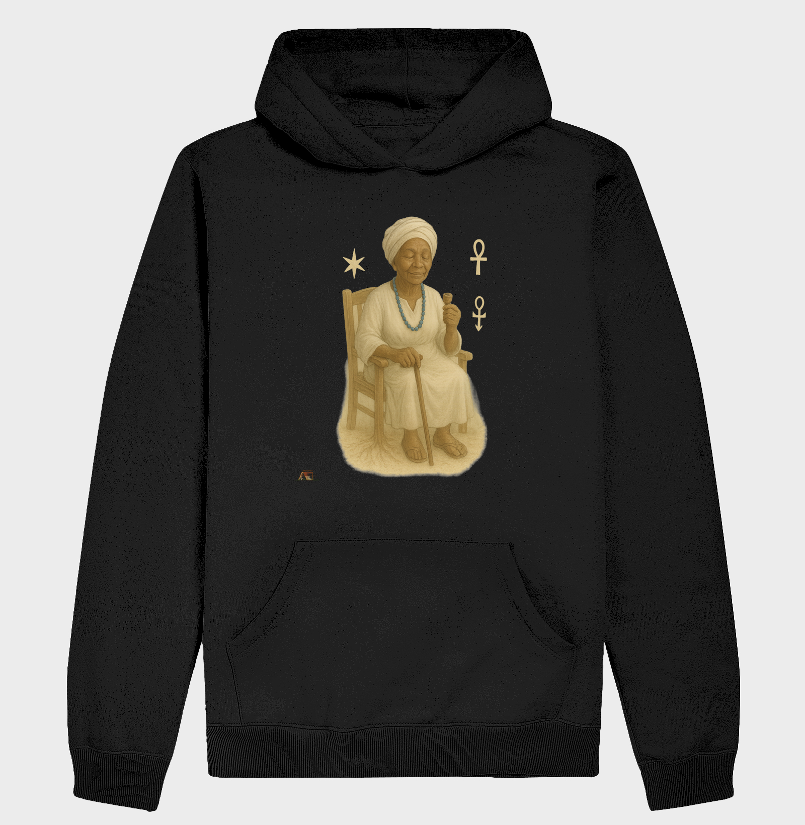 Hoodie Slim Vovó Rita Nagô – Linha Preto Velho | Aruanda Ê