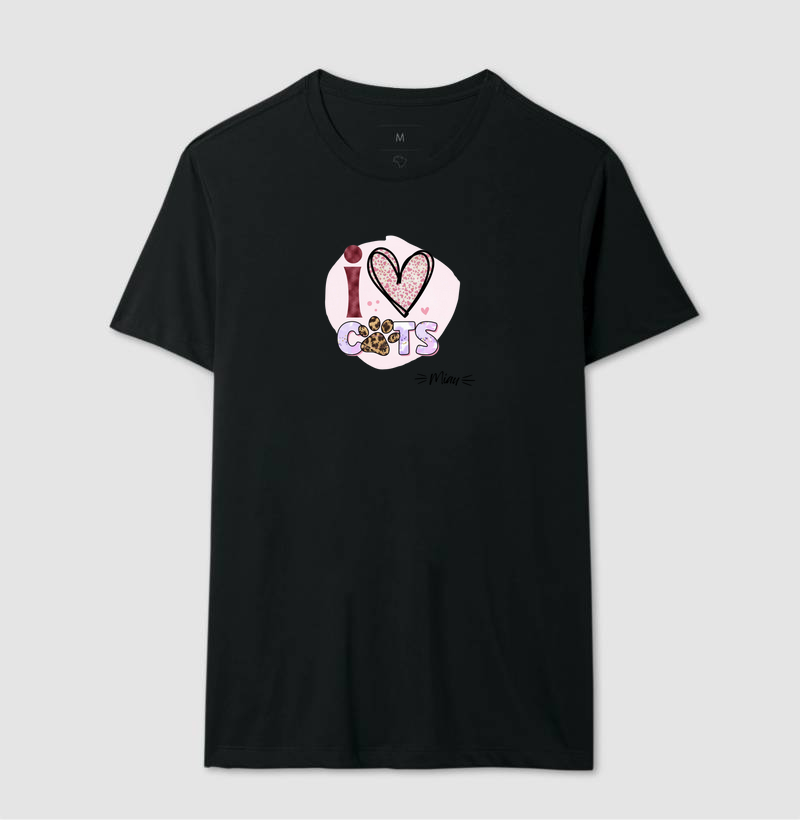 Camiseta Miau I Love Cats