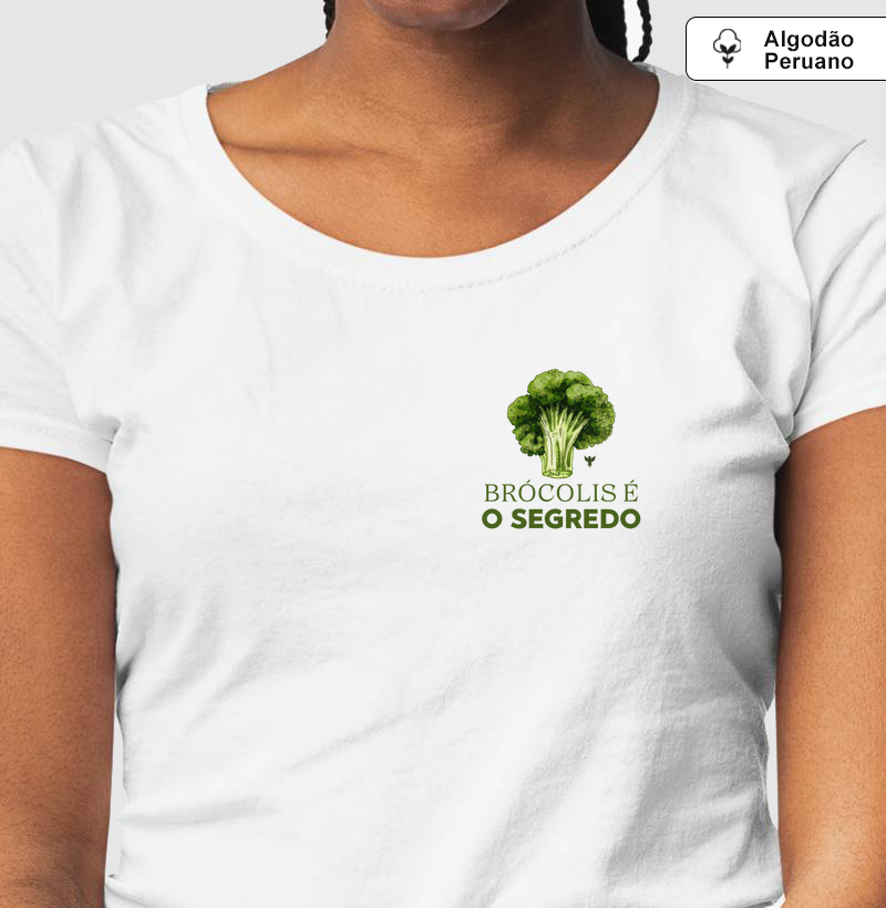 Brócolis é o segredo (estampa de bolso)
