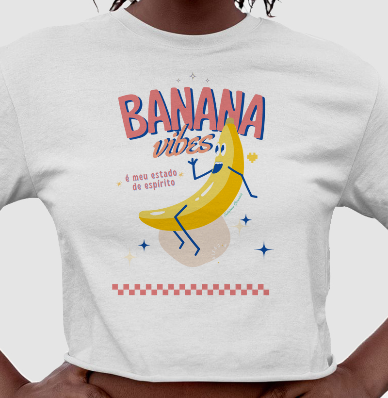 Cropped Banana é meu estado de espirito