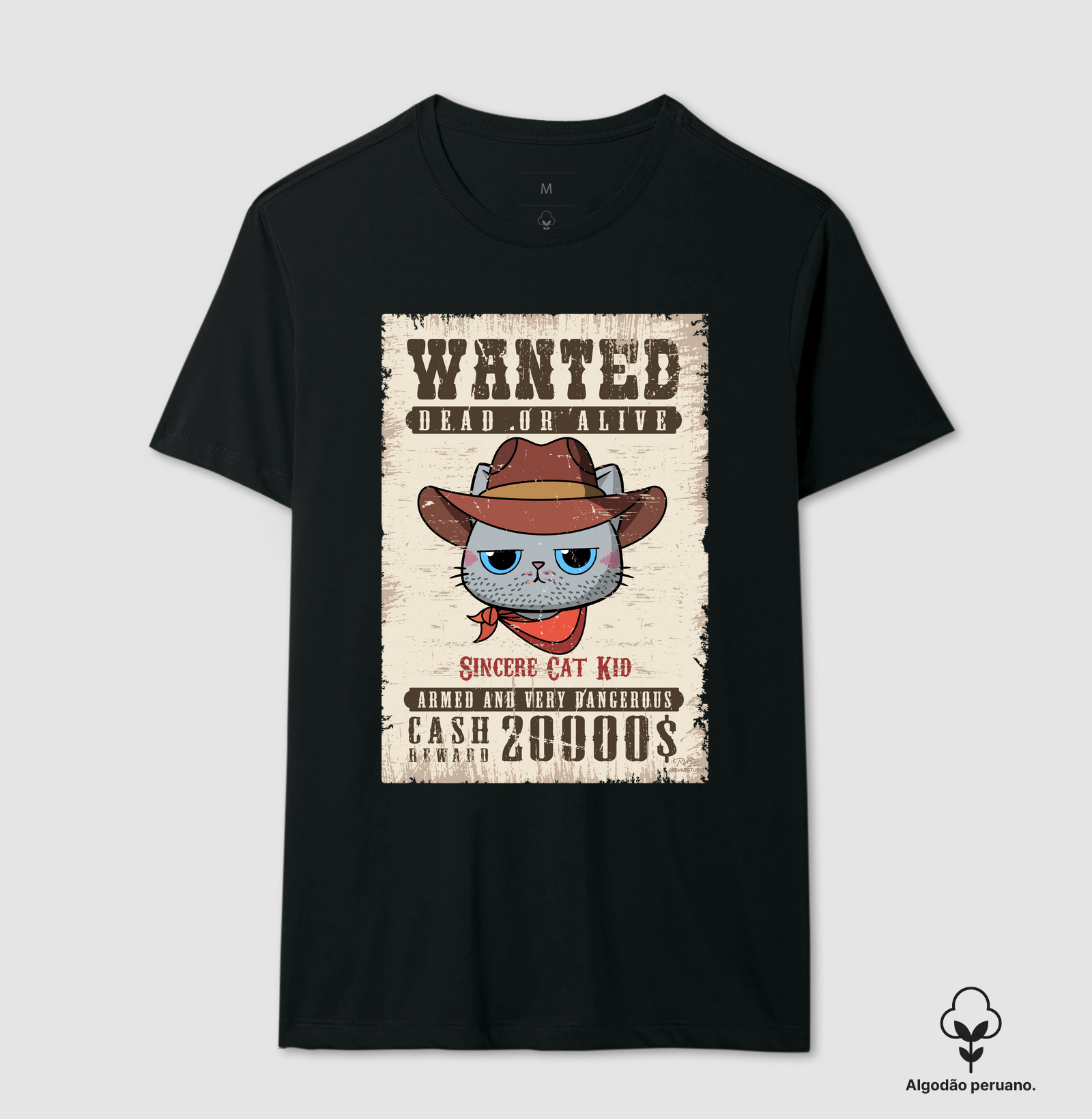 Camiseta Wanted Cat Kid