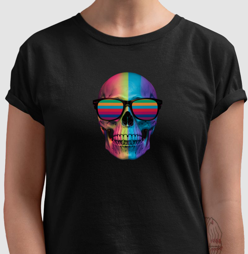 Camiseta Caveira Color 