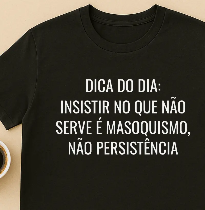 Insistir no que não serve é masoquismo, não persistência!