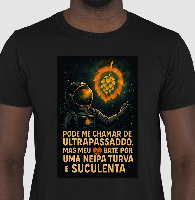 Camiseta Astronauta NEIPA – Espaço, Lúpulo e Cerveja Artesanal