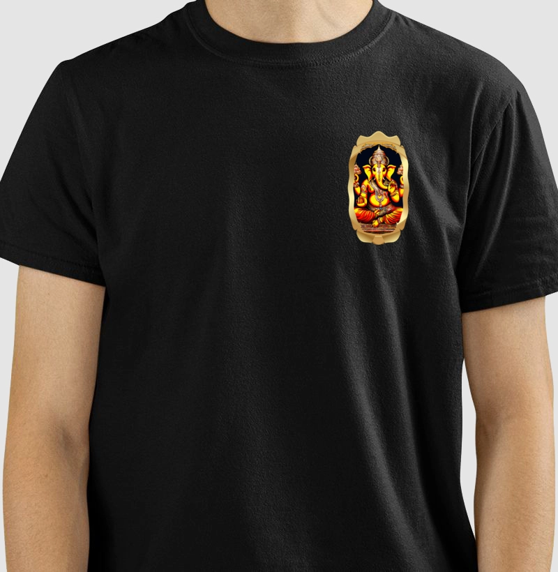 Camiseta Masculina Arquétipo Ganesha Segurança e Estabilidade