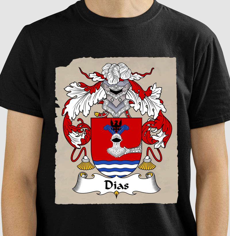 Camiseta Brasão Família Dias Sobrenomes Brasões