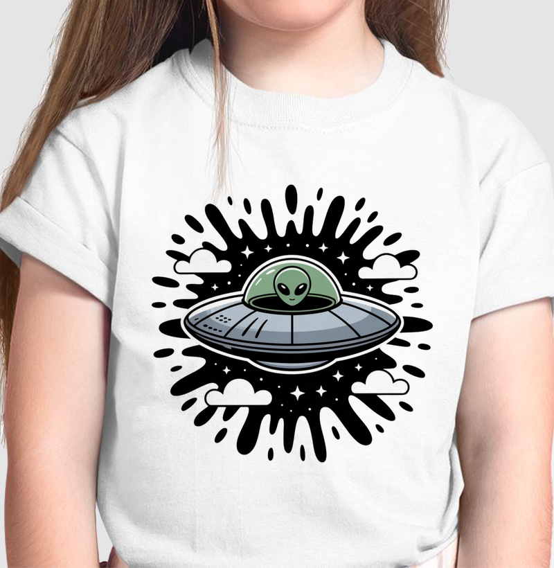Camiseta Alien Abduction - Visitante Espacial