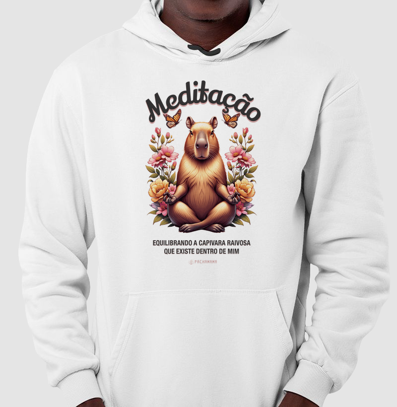  Moletom Meditação - Equilibrando a Capivara Interior 