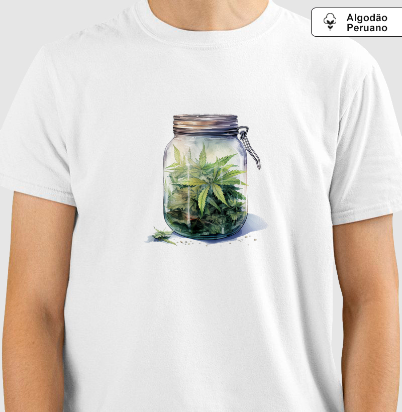 Camiseta Algodão Peruano Green Jar