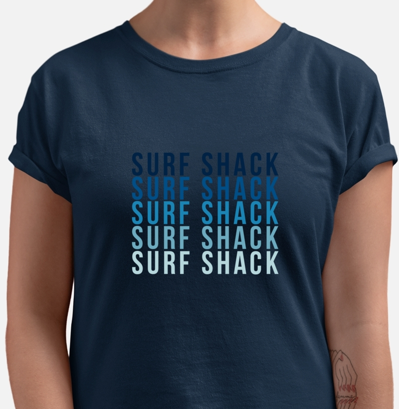 CAMISETA BRANCA SURF SHACK DEGRADE