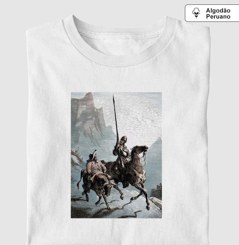 Camiseta Dom Quixote e Sancho (Gustave Doré, 1863)