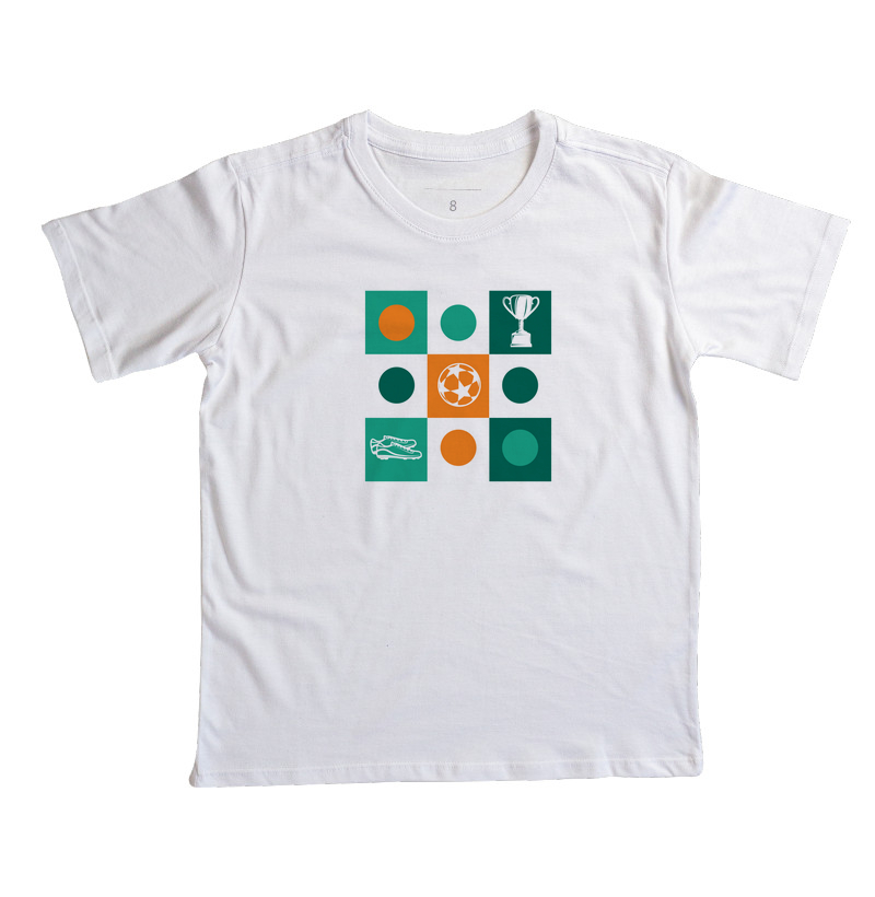 Camisa Infantil - Futebol arte - jogo da velha