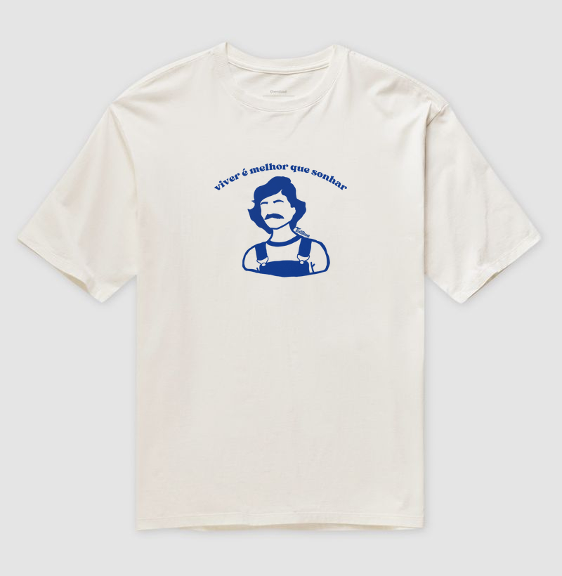 Camiseta Oversized "viver é melhor"