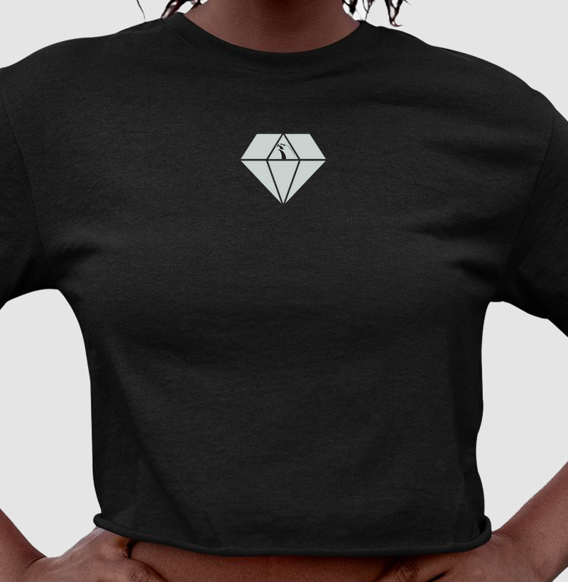 Cropped Alliance Diamonds I Preto