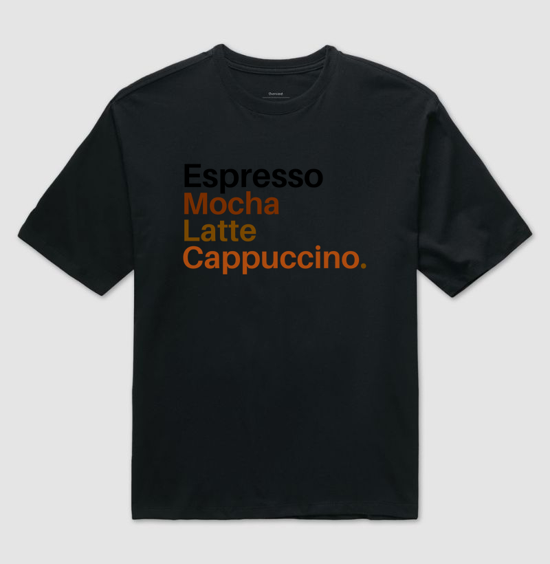 Espresso, Mocha, Latte e Cappuccino