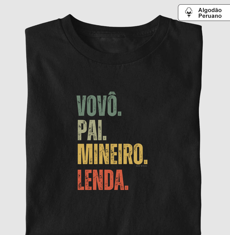 Camiseta Vovô Pai Mineiro Lenda | Tripla Identidade