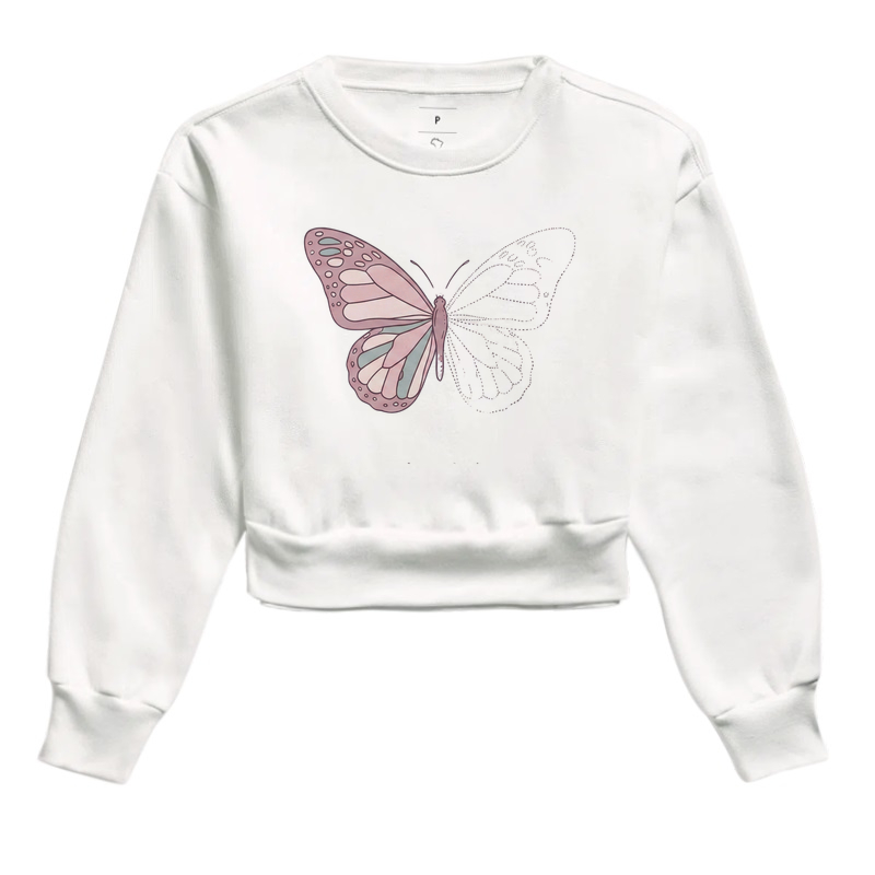 Cropped Moletom KOKO KITU Butterfly Imperfect