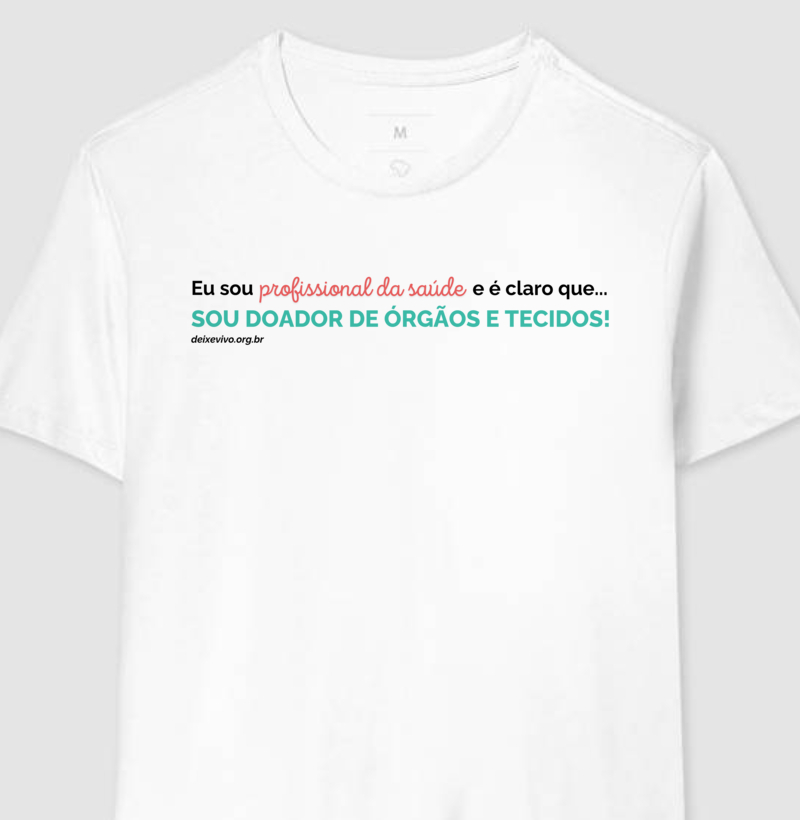 Camiseta Branca Masculina - Profissional da Saúde
