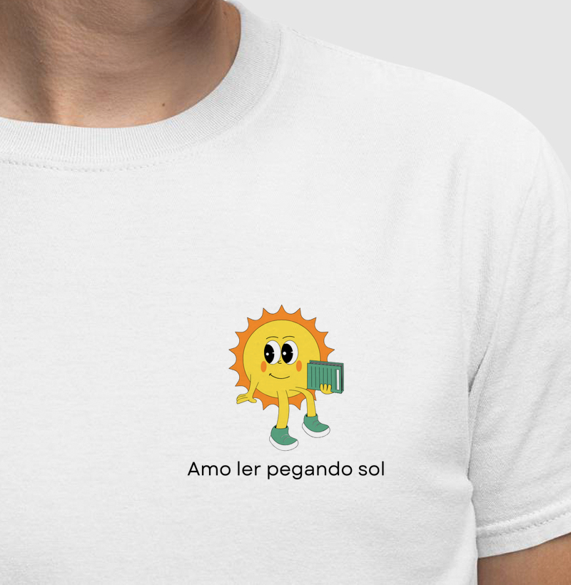 Camiseta | Amo ler pegando sol