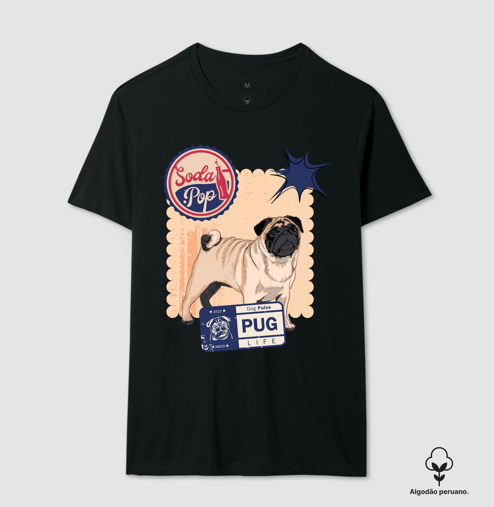 Camiseta Algodão Peruano Dog Pulse – Pug Life Soda Pop