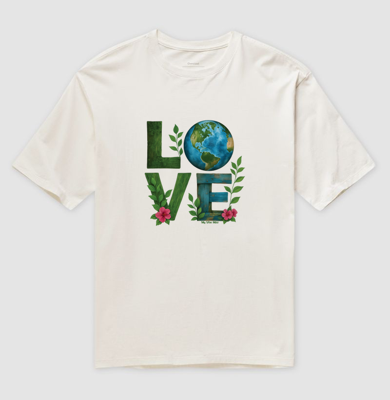 Camiseta Oversized - Amor Natural