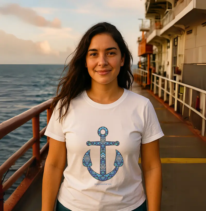 Camiseta Feminina 100% Algodão - Âncora Delas