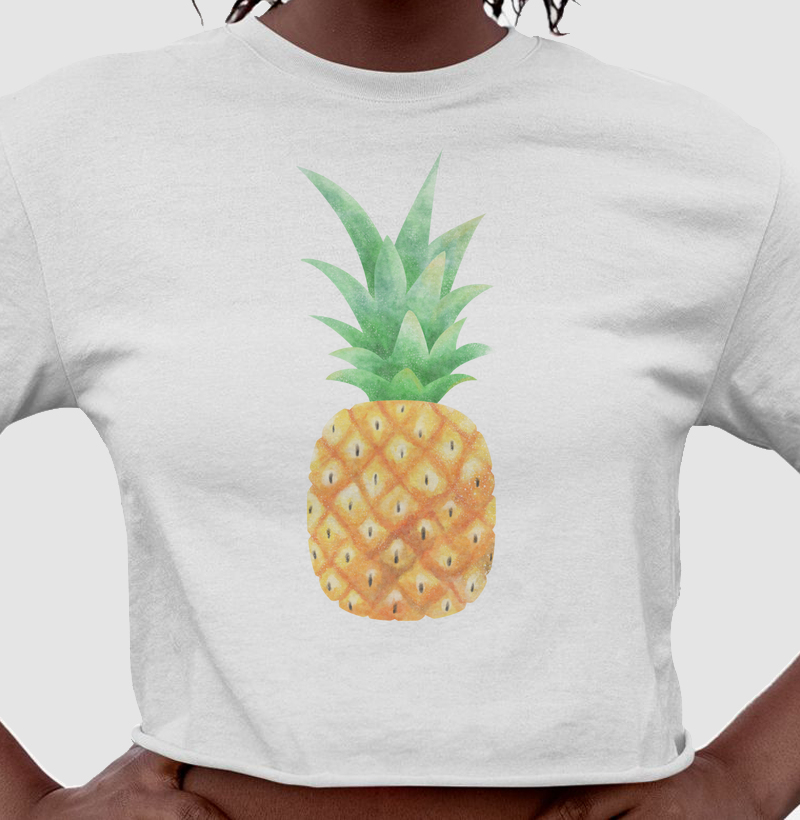 Camiseta cropped Abacaxi