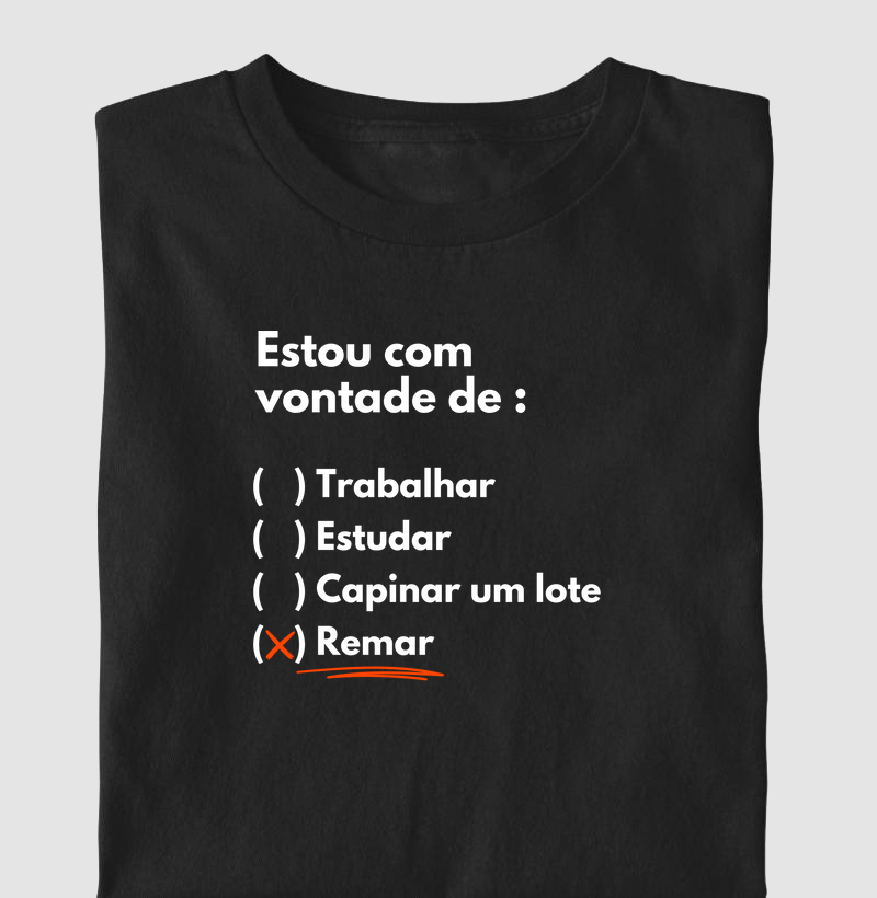 Estou com vontade de remar!