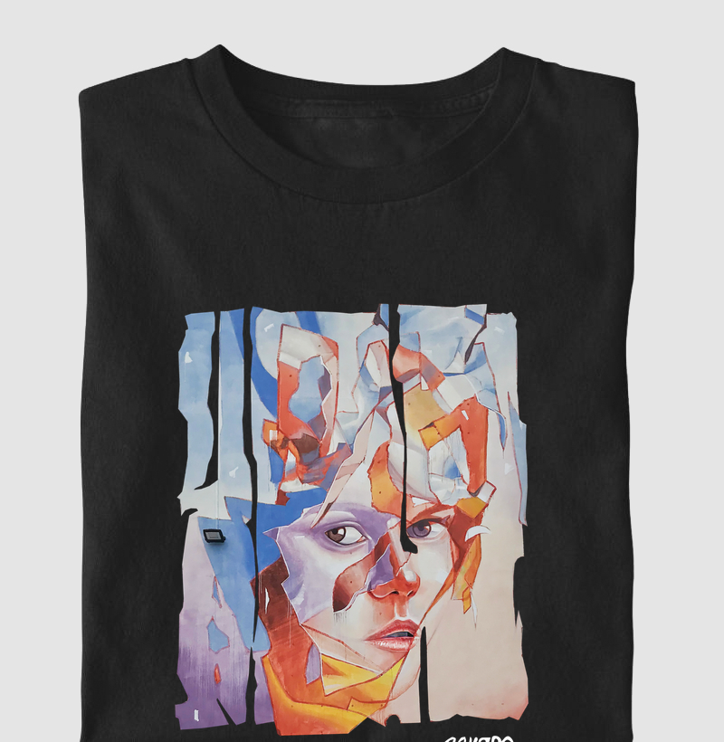 Sckado | Rosto Fragmentado — Camisetas (Clássica Masculino e Feminina)