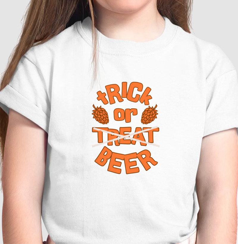 Doces ou Cerveja: Camiseta Infantil - Estilo Divertido para Apaixonados por Cerveja