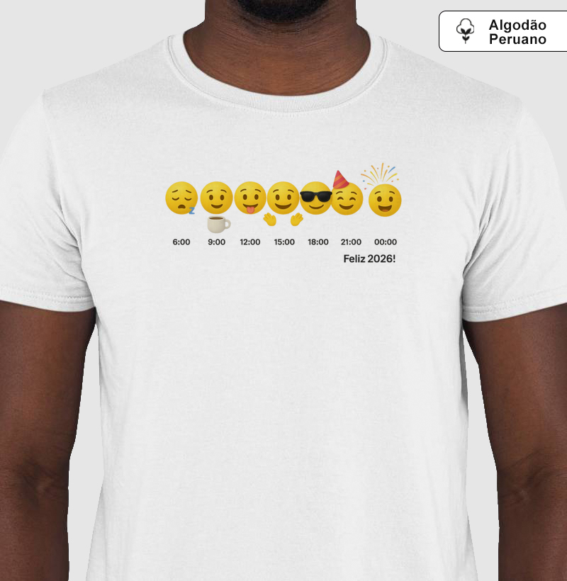 Estampa Carinhas Amarelas Feliz 2026