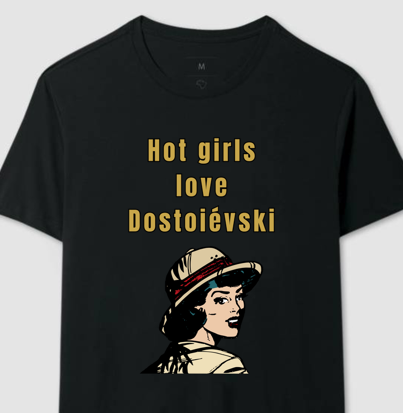 Hot Girls Love Dostoiévski – Estampa Retrô Pop Art