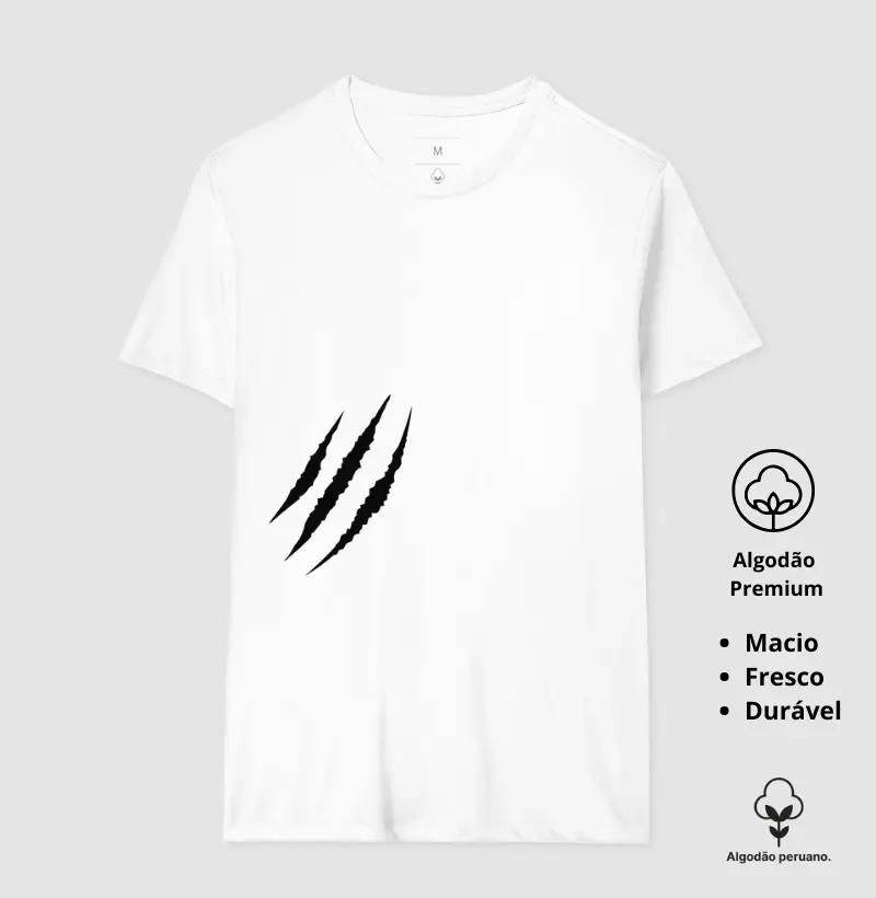 Camiseta Animalis Ataque Lateral 100% Algodão Peruano