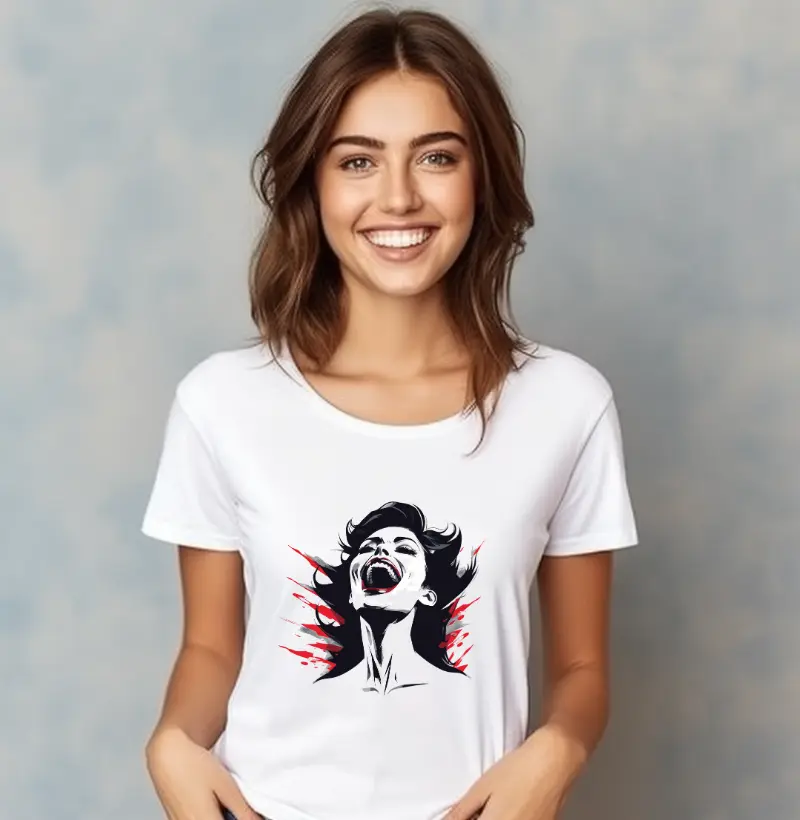 Camiseta Grito de Paixão - Fusão de Arte, Emoção e Estilo