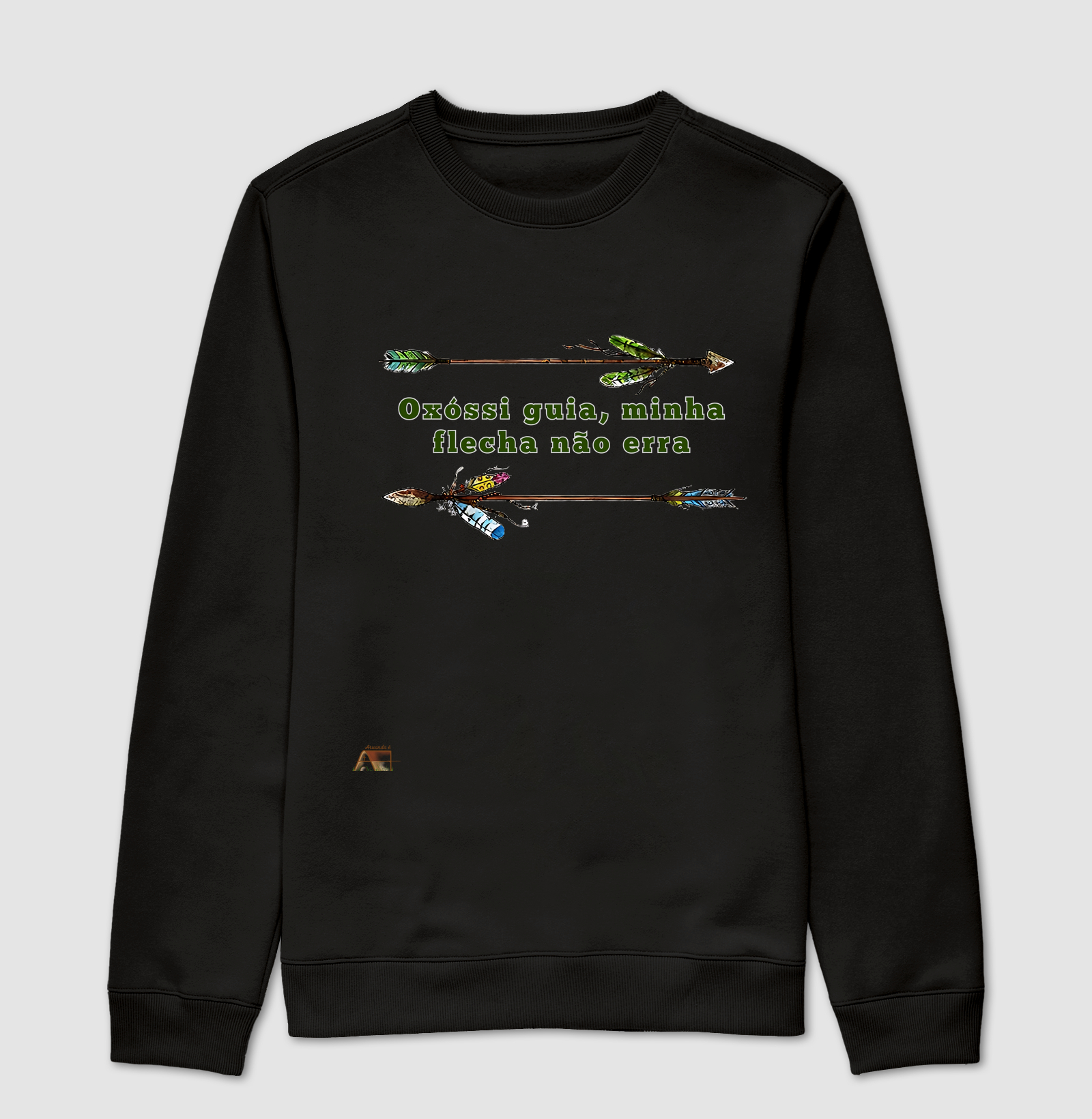 Camiseta Flecha de Fartura Oxóssi em Movimento 100% Algodão