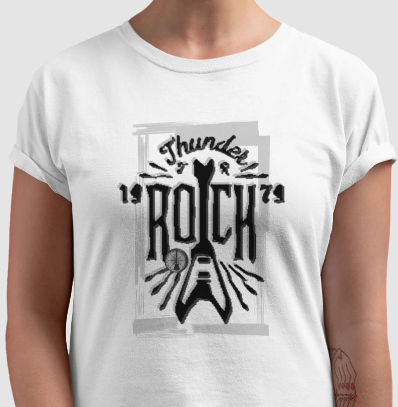 camiseta norteados pelo rock vintage guitarra