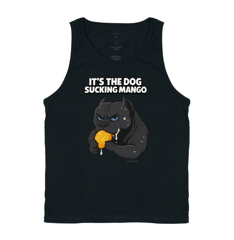 It's the dog sucking mango