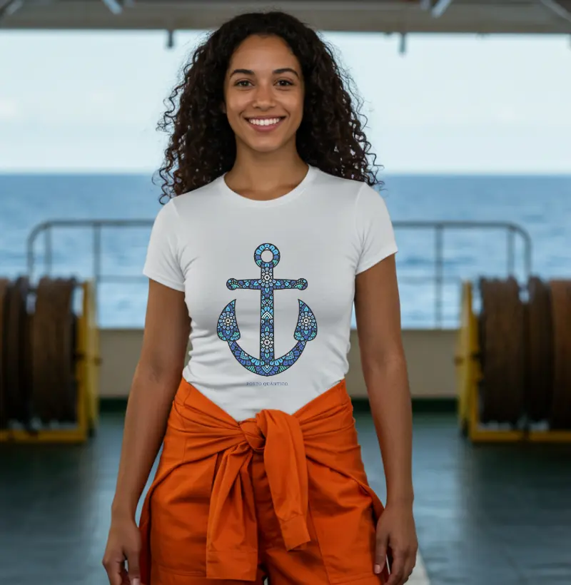 Camiseta Feminina 100% Algodão - Âncora Delas