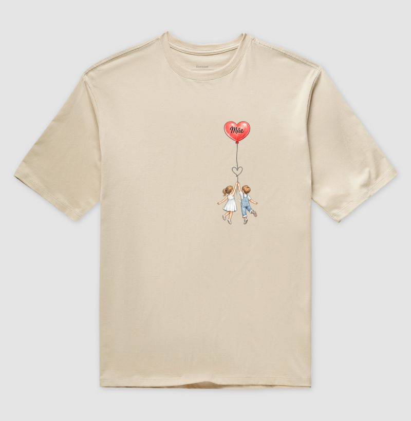 Coração de mãe em aquarela