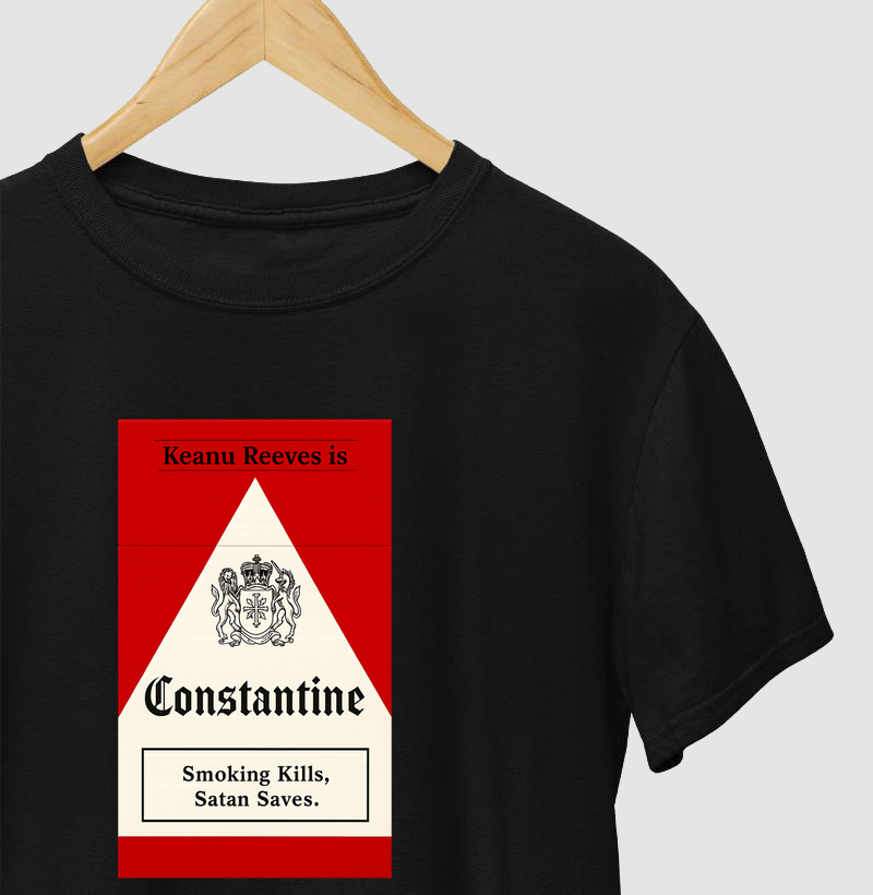 Camiseta Constantine - Smoking Kills, Satan Saves