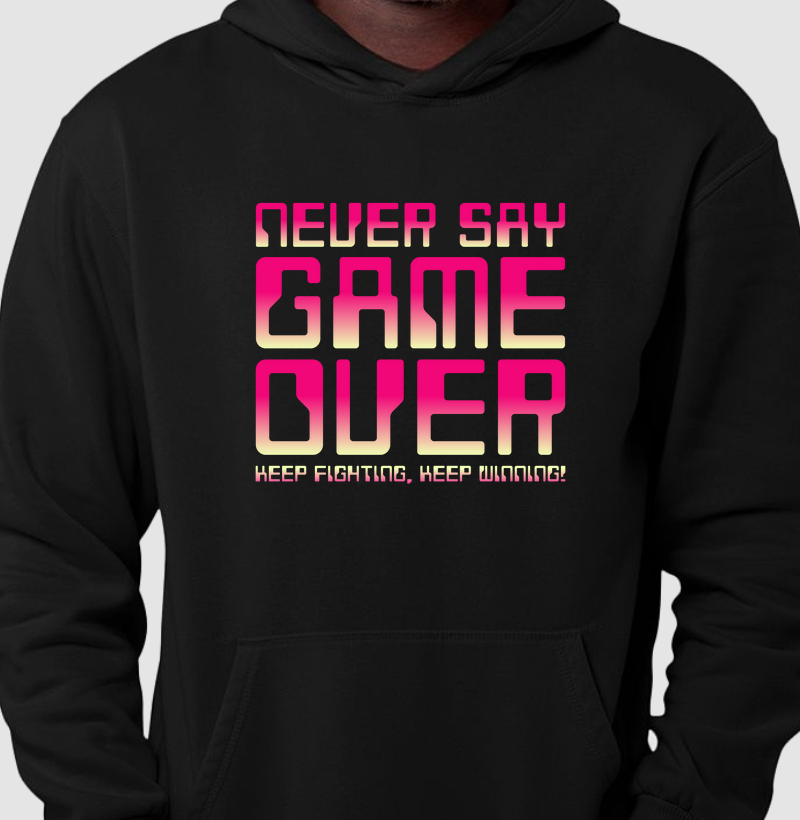 Moletom Slim com Bolso Never Say Game Over