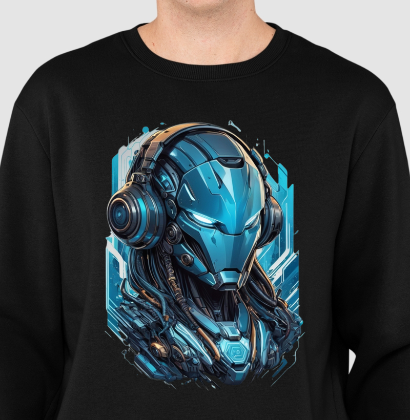 Cyber Warrior: Moletom Slim - Futurista