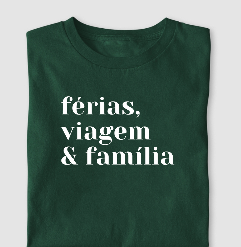 Férias, viagem, família