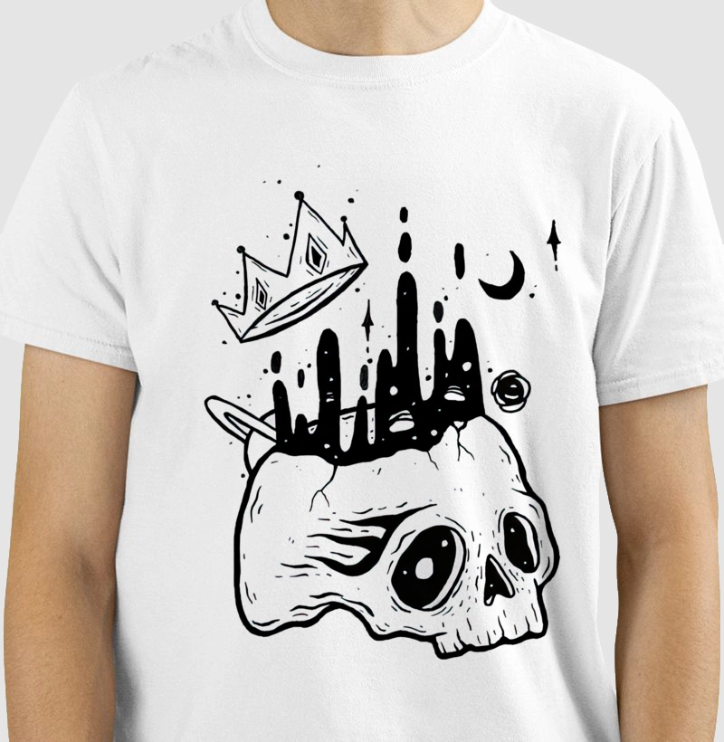 Skull falling down losing its crown