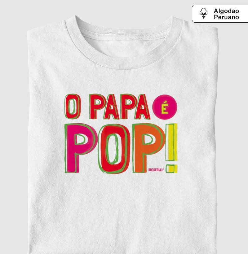 Camiseta Algodão Peruano Engenheiros O Papa é Pop!